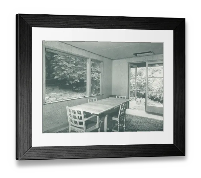 Framed Print : Modernist House, Woodford, Essex, Living Room