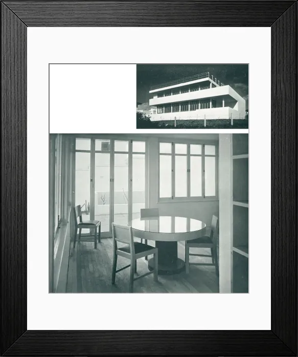 Framed Print : Modernist House, Carlyon Bay, Cornwall Framed Print : Modernist House, Carlyon Bay, Cornwall