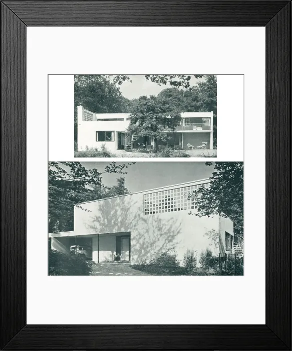 Framed Print : Modernist House, Farnham Common Framed Print : Modernist House, Farnham Common