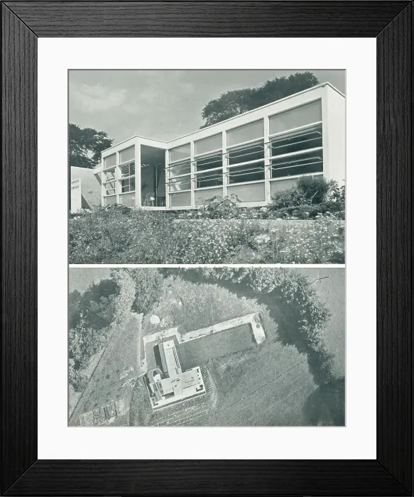 Framed Print : Modernist Bungalow, Whipsnade Framed Print : Modernist Bungalow, Whipsnade