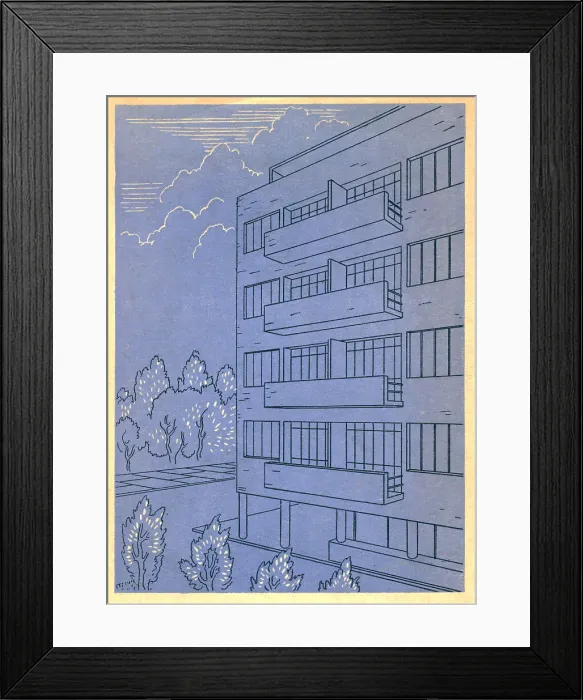 Framed Print : Architectural Flats Illustration Framed Print : Architectural Flats Illustration