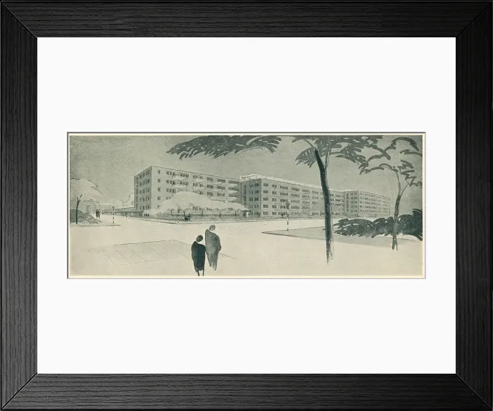 Framed Print : Architectural Perspective Of Residential Flats Framed Print : Architectural Perspective Of Residential Flats