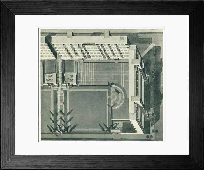 Framed Print : Axonometric Residential Flats Design Framed Print : Axonometric Residential Flats Design