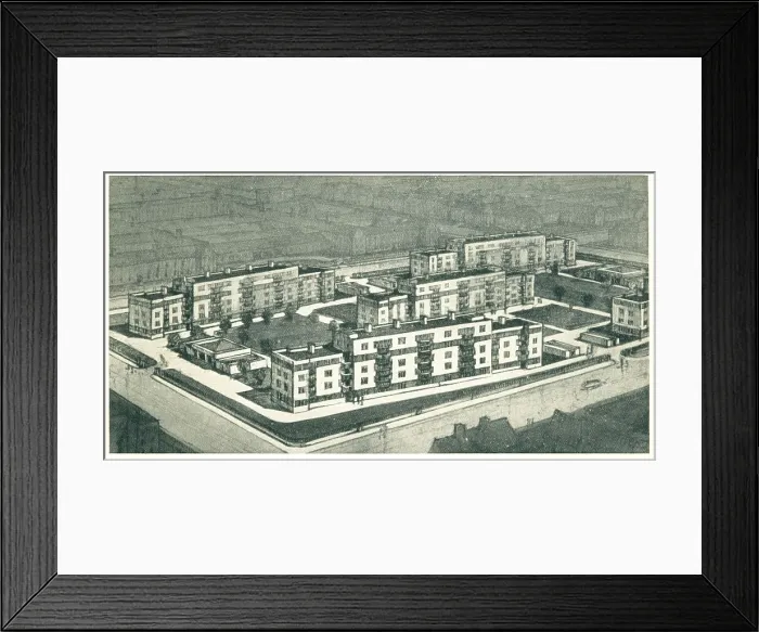 Framed Print : Architectural Perspective Of Residential Flats Framed Print : Architectural Perspective Of Residential Flats