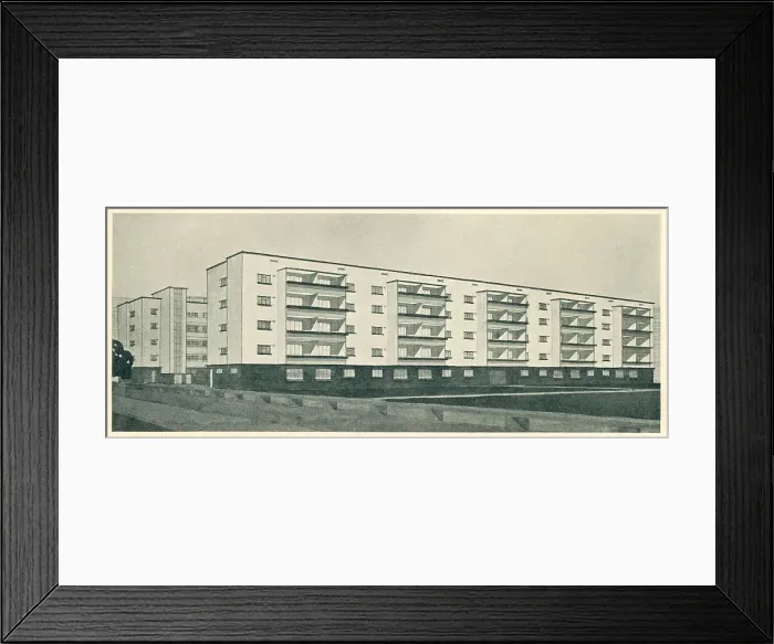 Framed Print : Architectural Drawing, Residential Flats Framed Print : Architectural Drawing, Residential Flats