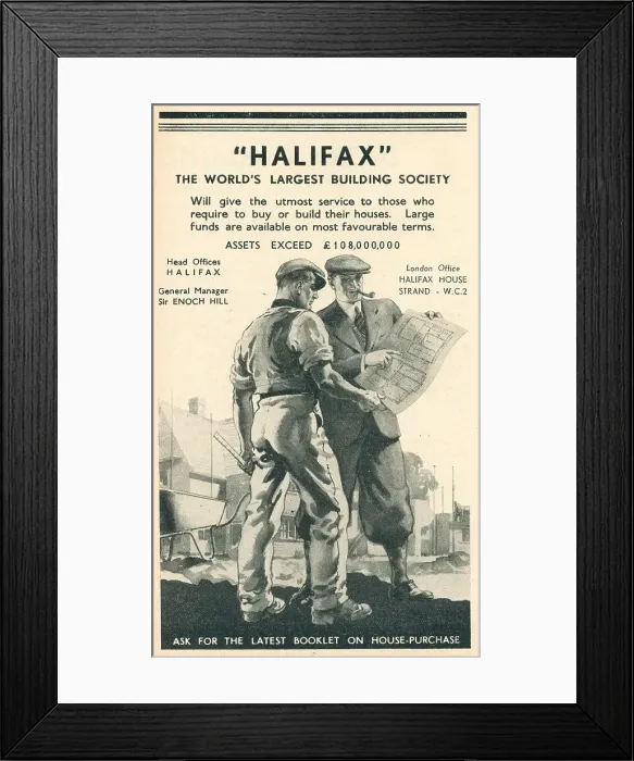 Framed Print : Halifax Advertisement Framed Print : Halifax Advertisement