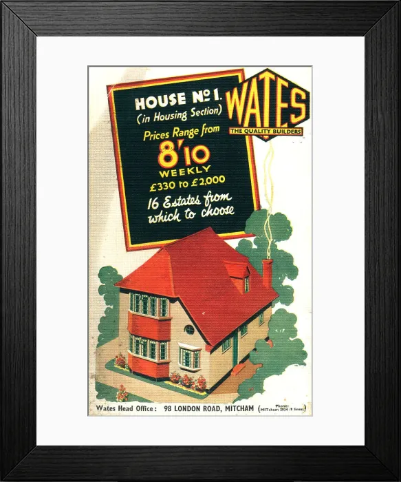 Framed Print : Wates Advertisement Framed Print : Wates Advertisement