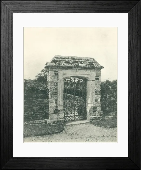 Framed Print : Crowhurst Place, Surrey, Ornamental Gate Framed Print : Crowhurst Place, Surrey, Ornamental Gate