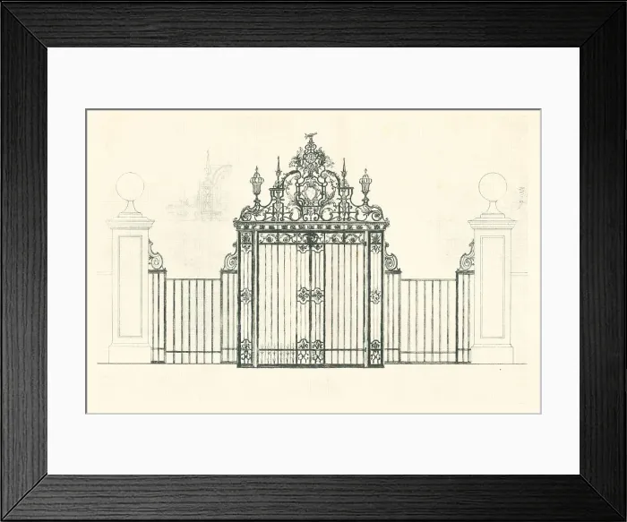 Framed Print : Wrought Iron Gate George Crawley