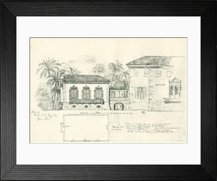 Framed Print : John Shaffer Phipps House, Proposed Addition Framed Print : John Shaffer Phipps House, Proposed Addition