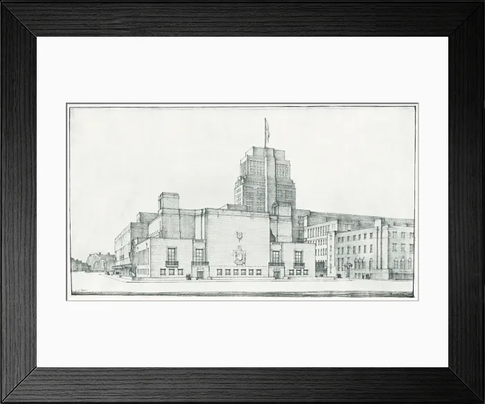 Framed Print : University Of London Senate House & Library Perspective Framed Print : University Of London Senate House & Library Perspective