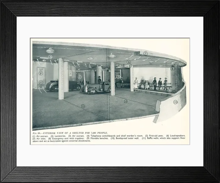 Framed Print : Tecton Bomb Shelter Design 7, 600 People Framed Print : Tecton Bomb Shelter Design 7, 600 People