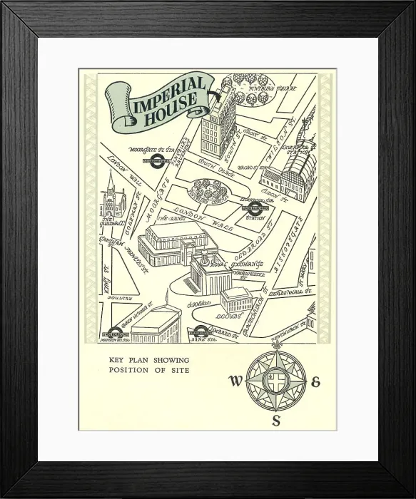 Framed Print : Imperial House, South Street, Site Plan Framed Print : Imperial House, South Street, Site Plan