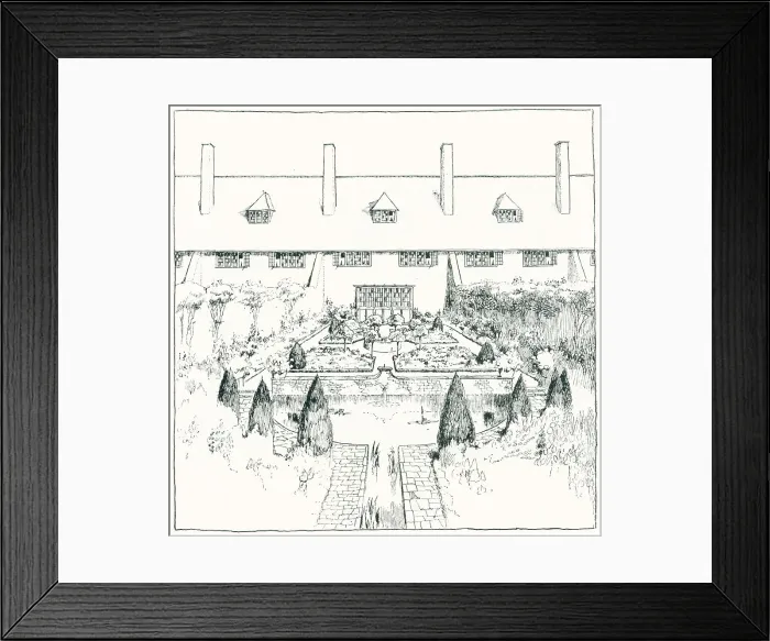 Framed Print : Arts & Crafts Terrace House Framed Print : Arts & Crafts Terrace House