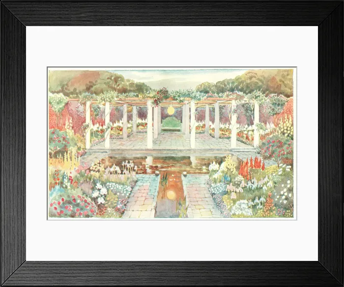 Framed Print : Colourful Garden Pergola Framed Print : Colourful Garden Pergola