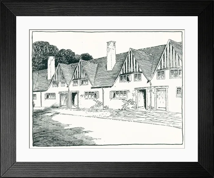 Framed Print : Row Of Cottages Framed Print : Row Of Cottages