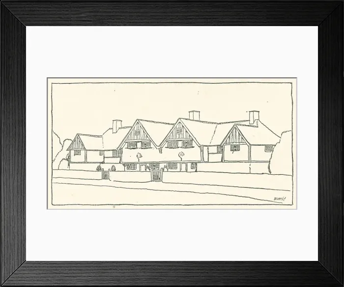 Framed Print : Baillie Scott Semi Detached Houses Framed Print : Baillie Scott Semi Detached Houses