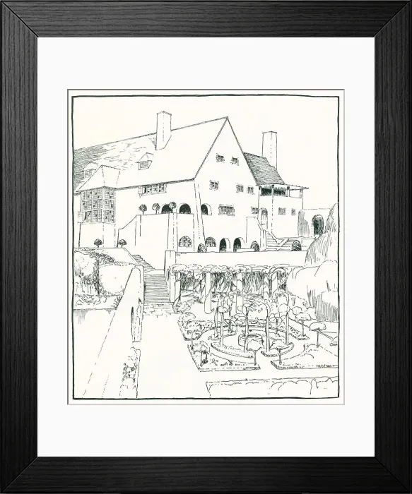 Framed Print : House And Garden, Switzerland Framed Print : House And Garden, Switzerland