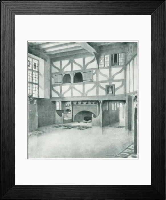Framed Print : Baillie Scott House In Poland, Hall Framed Print : Baillie Scott House In Poland, Hall