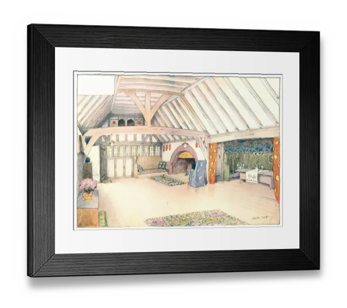 Framed Print : A Country Cottage Hall, Springcot Framed Print : A Country Cottage Hall, Springcot