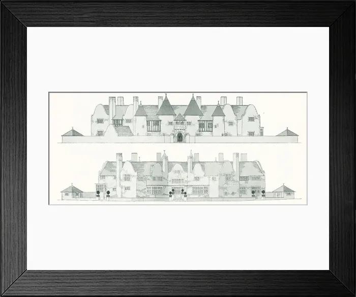 Framed Print : Baillie Scott, A House For An Art Lover Framed Print : Baillie Scott, A House For An Art Lover