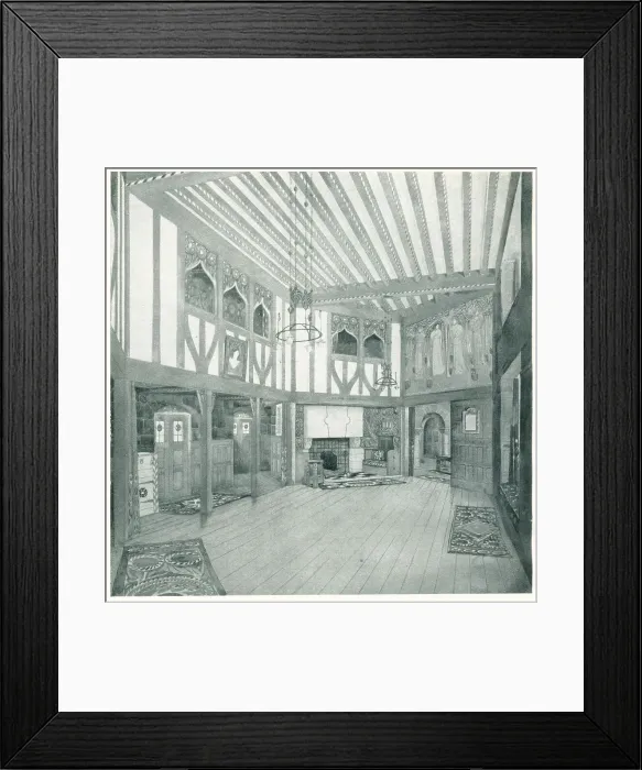 Framed Print : Baillie Scott, A House For An Art Lover, Hall Framed Print : Baillie Scott, A House For An Art Lover, Hall