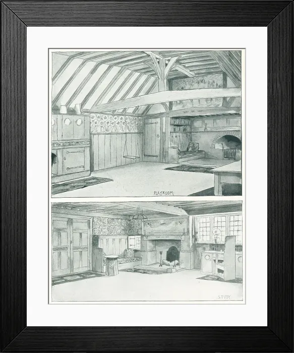 Framed Print : Baillie Scott, A House For An Art Lover Framed Print : Baillie Scott, A House For An Art Lover