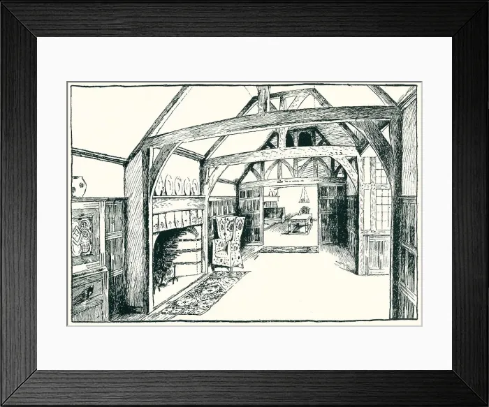 Framed Print : Everdene, Arts & Crafts Hall Framed Print : Everdene, Arts & Crafts Hall