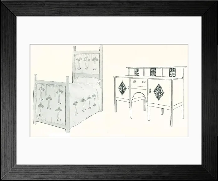 Framed Print : Baillie Scott Furniture Framed Print : Baillie Scott Furniture