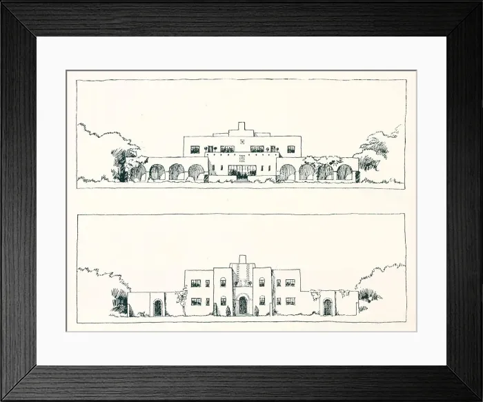 Framed Print : House In Peru, Baillie Scott Framed Print : House In Peru, Baillie Scott