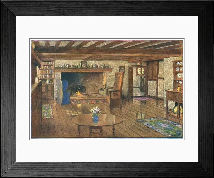 Framed Print : House In Berkshire, Living Room Framed Print : House In Berkshire, Living Room