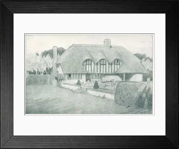 Framed Print : Thatched House Near Minehead, Somerset