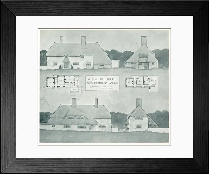 Framed Print : Thatched House Near Minehead, Somerset Framed Print : Thatched House Near Minehead, Somerset