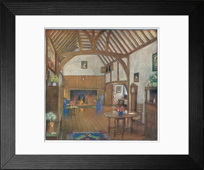 Framed Print : Great Meadow, Ottershaw, Surrey, Hall Framed Print : Great Meadow, Ottershaw, Surrey, Hall