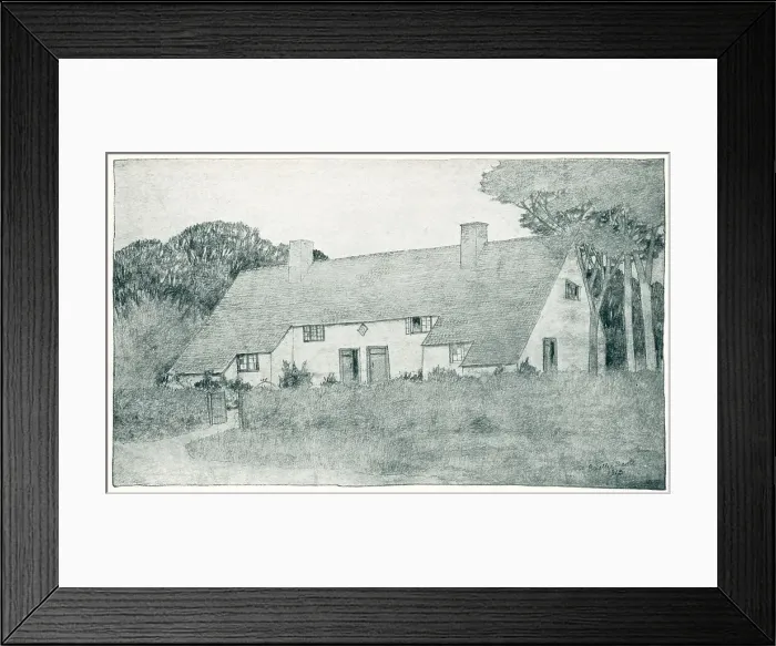 Framed Print : Baillie Scott, Cottage, Milford, Surrey Framed Print : Baillie Scott, Cottage, Milford, Surrey