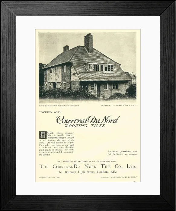 Framed Print : Courtrai-Du Nord Tile Advertisement Framed Print : Courtrai-Du Nord Tile Advertisement