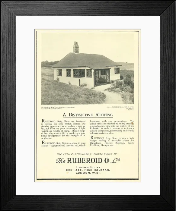 Framed Print : The Ruberoid Co Advertisement Framed Print : The Ruberoid Co Advertisement