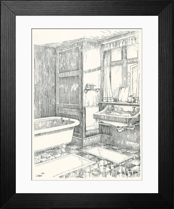 Framed Print : Bathroom Interior, Sidcup Framed Print : Bathroom Interior, Sidcup