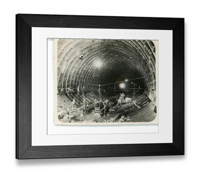 Framed Print : Construction of the Queensway Mersey Tunnel Framed Print : Construction of the Queensway Mersey Tunnel