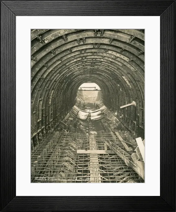Framed Print : Construction of the Queensway Mersey Tunnel Framed Print : Construction of the Queensway Mersey Tunnel
