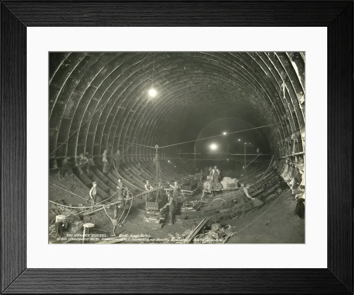 Framed Print : Construction of the Queensway Mersey Tunnel Framed Print : Construction of the Queensway Mersey Tunnel