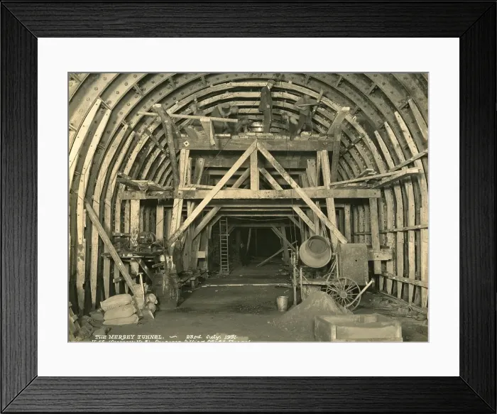 Framed Print : Construction of the Queensway Mersey Tunnel Framed Print : Construction of the Queensway Mersey Tunnel