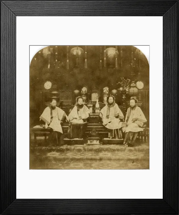Framed Print : Chinese Ladies form part of the Establishment of a Mandarin Framed Print : Chinese Ladies form part of the Establishment of a Mandarin