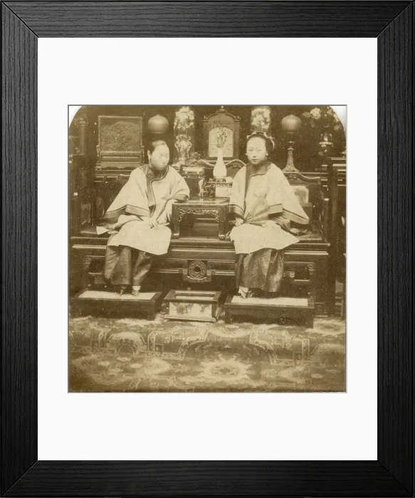 Framed Print : Two Chinese Ladies of Rank sitting for their Portraits Framed Print : Two Chinese Ladies of Rank sitting for their Portraits
