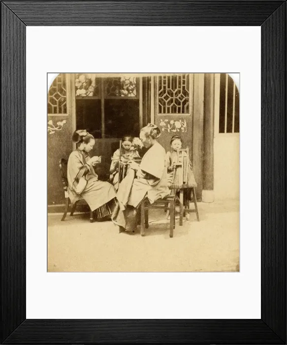 Framed Print : Canton. Group of Women at Work