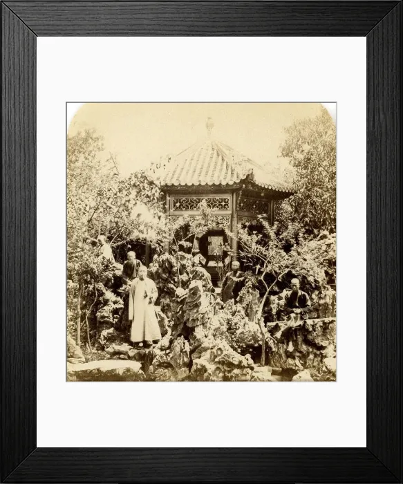 Framed Print : Garden of the Temple of Longevity, Canton Framed Print : Garden of the Temple of Longevity, Canton
