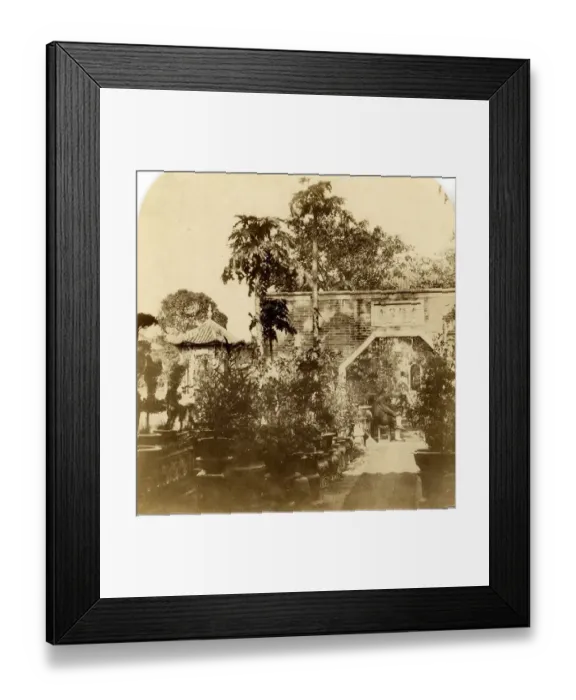 Framed Print : Canton. Pavilion in the Gardens of How Qua Framed Print : Canton. Pavilion in the Gardens of How Qua