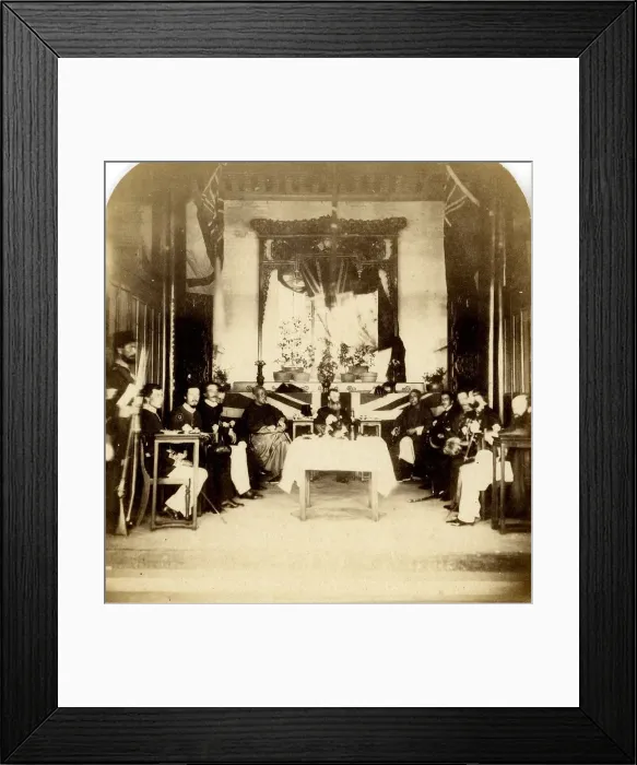 Framed Print : Visit of Governor of Canton to Brigadier-General Crawford Framed Print : Visit of Governor of Canton to Brigadier-General Crawford