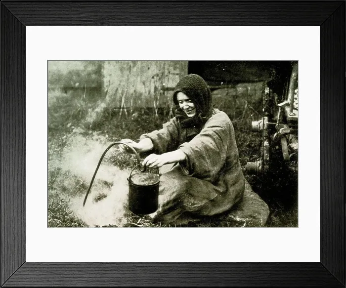 Framed Print : Lady Member of the Caravan Club, cooking Framed Print : Lady Member of the Caravan Club, cooking
