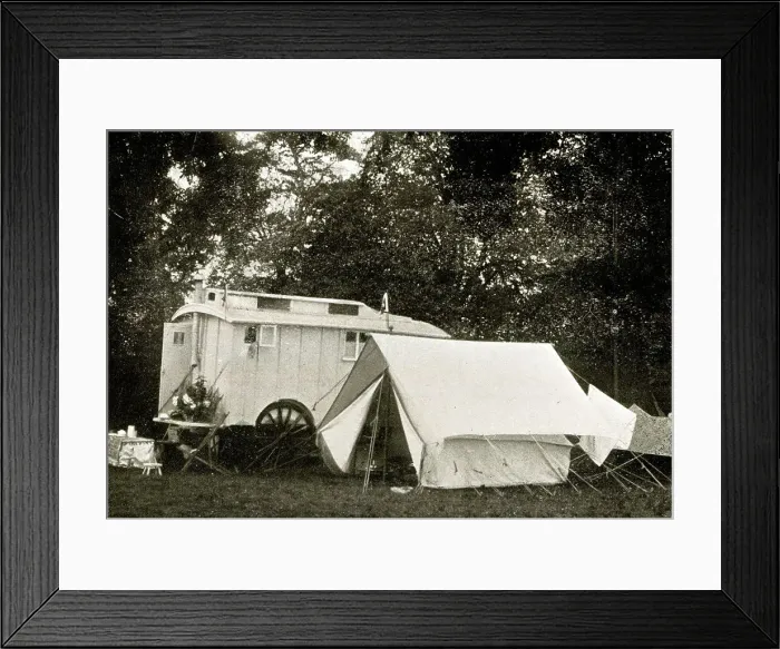 Framed Print : Harris Stone's Van and Ridge Tent Framed Print : Harris Stone's Van and Ridge Tent